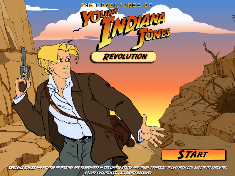 《少年印第安那瓊斯：革命》遊戲主畫面
